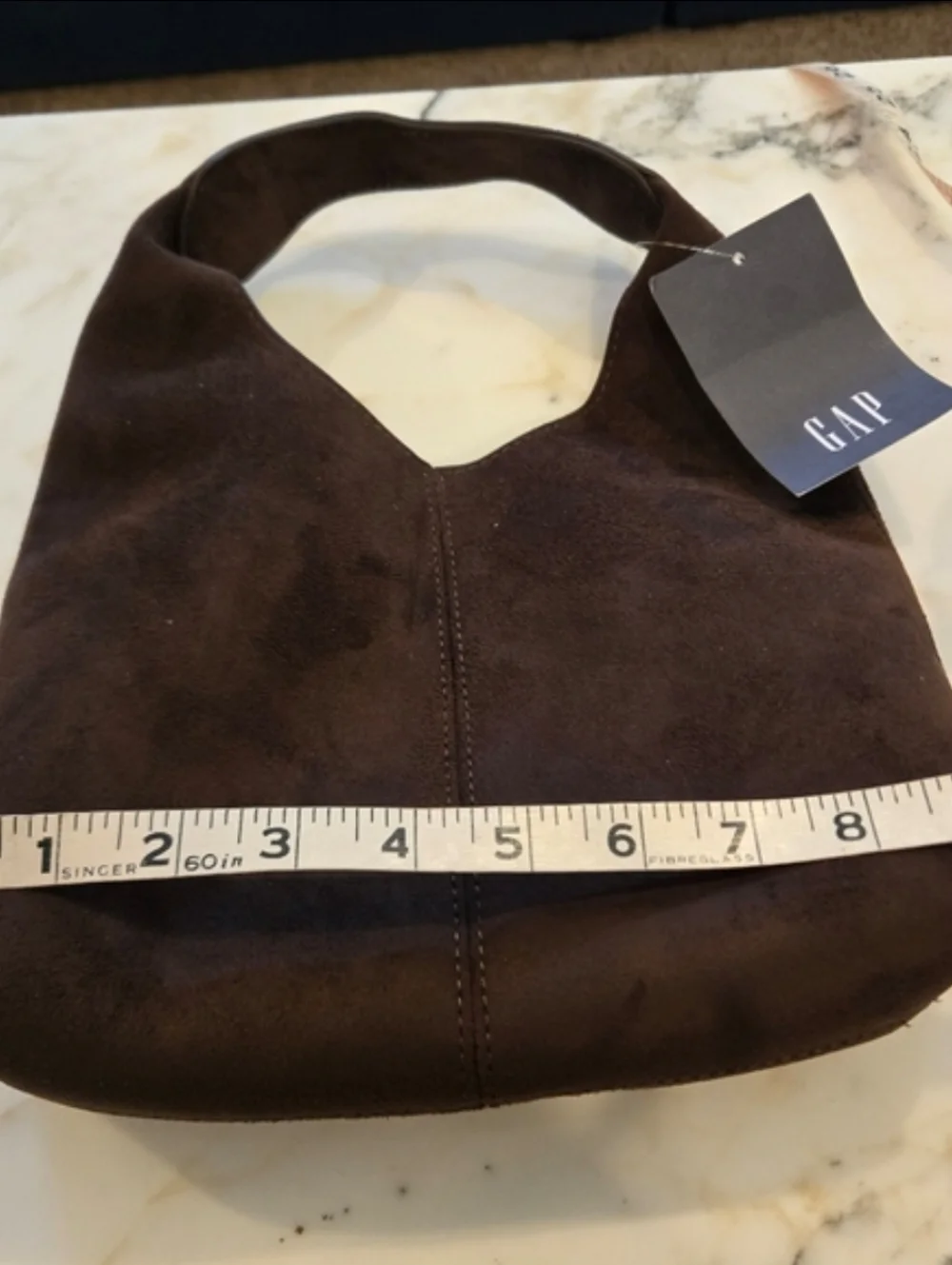 Gap Mini Faux-Suede Handbag chocolate cake - Picture 7 of 8